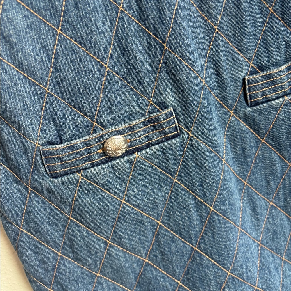 Veronica Beard Ginny Sleeveless Denim Topstitch Mini Dress - Picture 6 of 11
